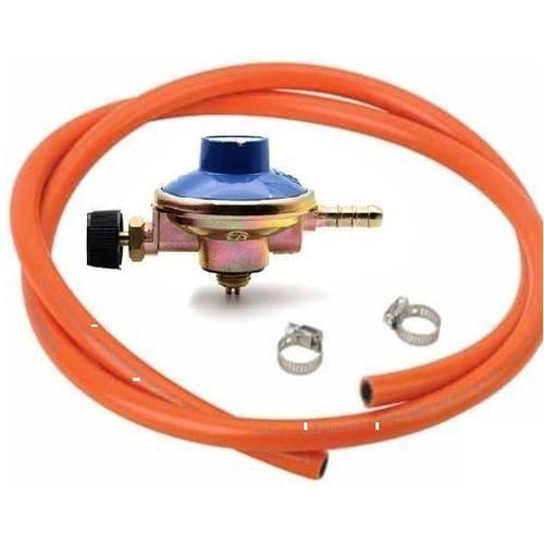 Universal Tabletop Cooker High Pressure Gas Regulator for 6kg Cylinder + 2M Delivery Hose, Safety Clips & 6-Way Extension Socket