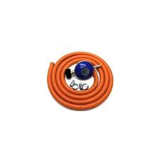 Universal Tabletop Cooker High Pressure Gas Regulator for 6kg Cylinder + 2M Delivery Hose, Safety Clips & 6-Way Extension Socket