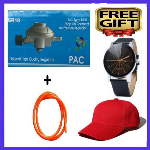 Pac 6kg Gas Regulator with Free Gas Delivery Hose Pipe + Gifts – Safe & Efficient Cooking Solution
