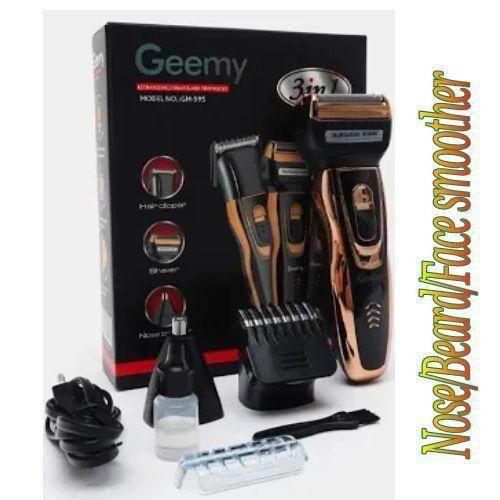 Geemy Barber Shaving Machine – Best Rechargeable 3-in-1 Shaver for Kinyozi Business, Smooth Hair Clipper, Grooming Kit for Men