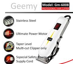 Geemy Smart Hair & Beard Trimmer Electric Hair Cut Machine Cordless Trimmer for Men Rechargeable Hair Clippers Set Professional Barber With Indicator for Kinyozi & Home Use