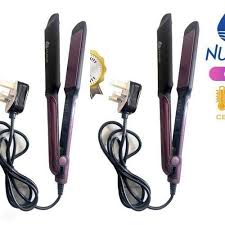 Nunix Hair Straightener Ceramic Flat Iron Styler Professional – 2-in-1 Hair Straightener & Curler, Adjustable Temperature, Fast Heat-Up, Salon-Quality Ceramic Plates for Smooth, Frizz-Free Styling