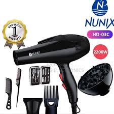 Nunix Top Quality Blow Dry Hair Dryer HD-03 – Powerful Salon-Grade Styling with Fast Drying and Heat Protection