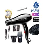 Nunix Blowdry Hair Browdry 2400W with Accessories – Powerful Salon-Style Hair Dryer Kit for Fast Drying & Styling, Includes Nozzle, Diffuser, Comb & Heat-Resistant Accessories