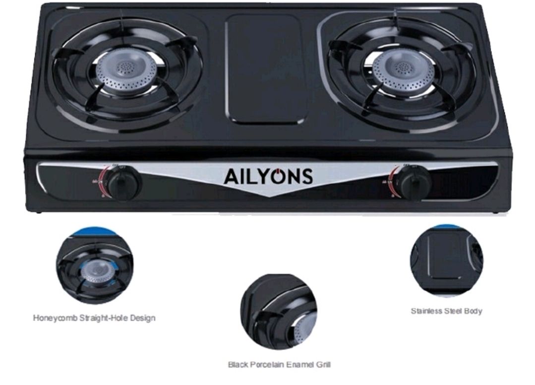 Lyons 2 burner gas Cooker + free gas pipe and 6kg regulator Gas Top Double Burner Gas stove gas cooker gas cooker/stove gas cooker cooking gas cooker burner gas cooker stainless