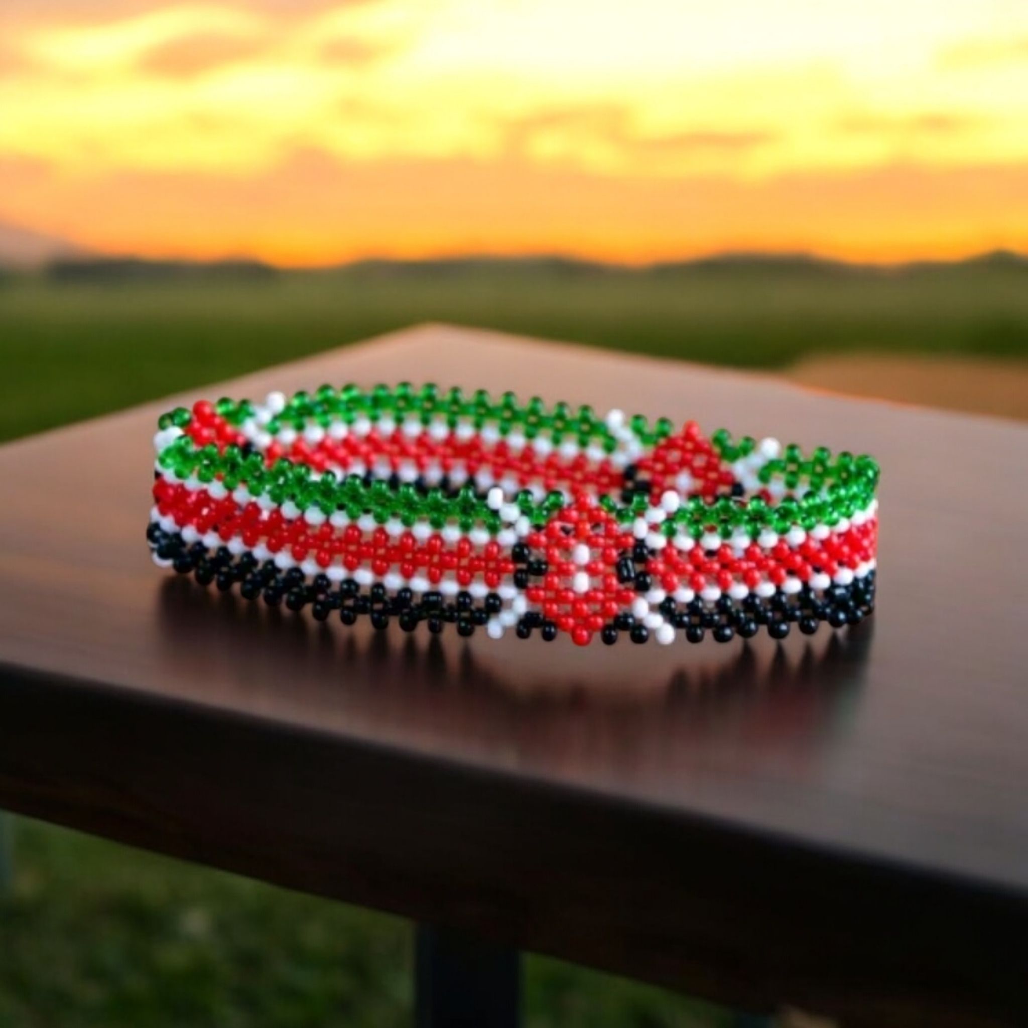 Kenyan bracelet  Unisex BEADED BRACELET Fashion Kenya Flag Colours kenya bracelet