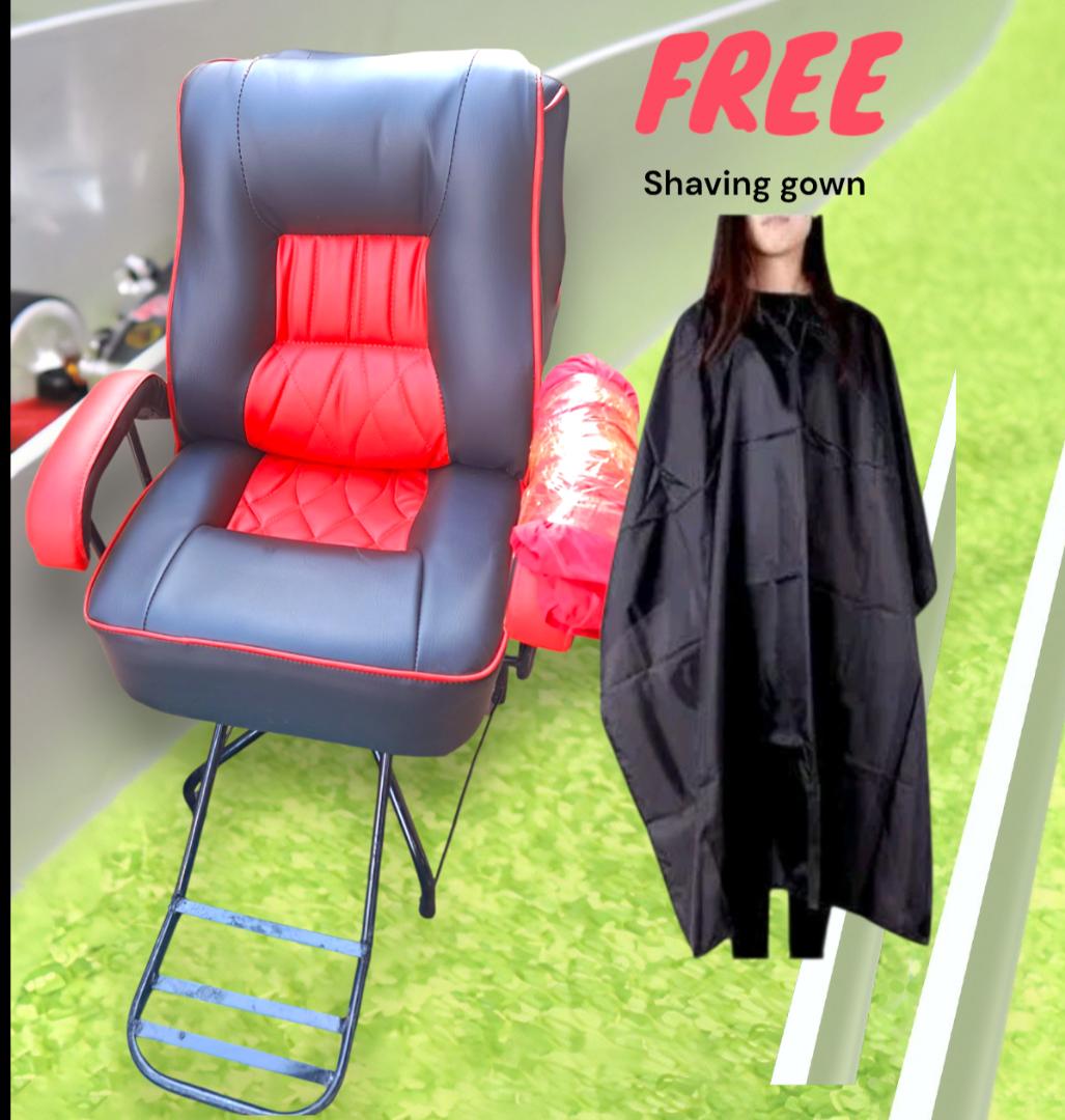 KINYOZI CHAIR Quality Kinyozi Chair barber chairs plus FREE 1pc Shaving Gown, best deign locallymade kinyozi chairs showcasing unique design