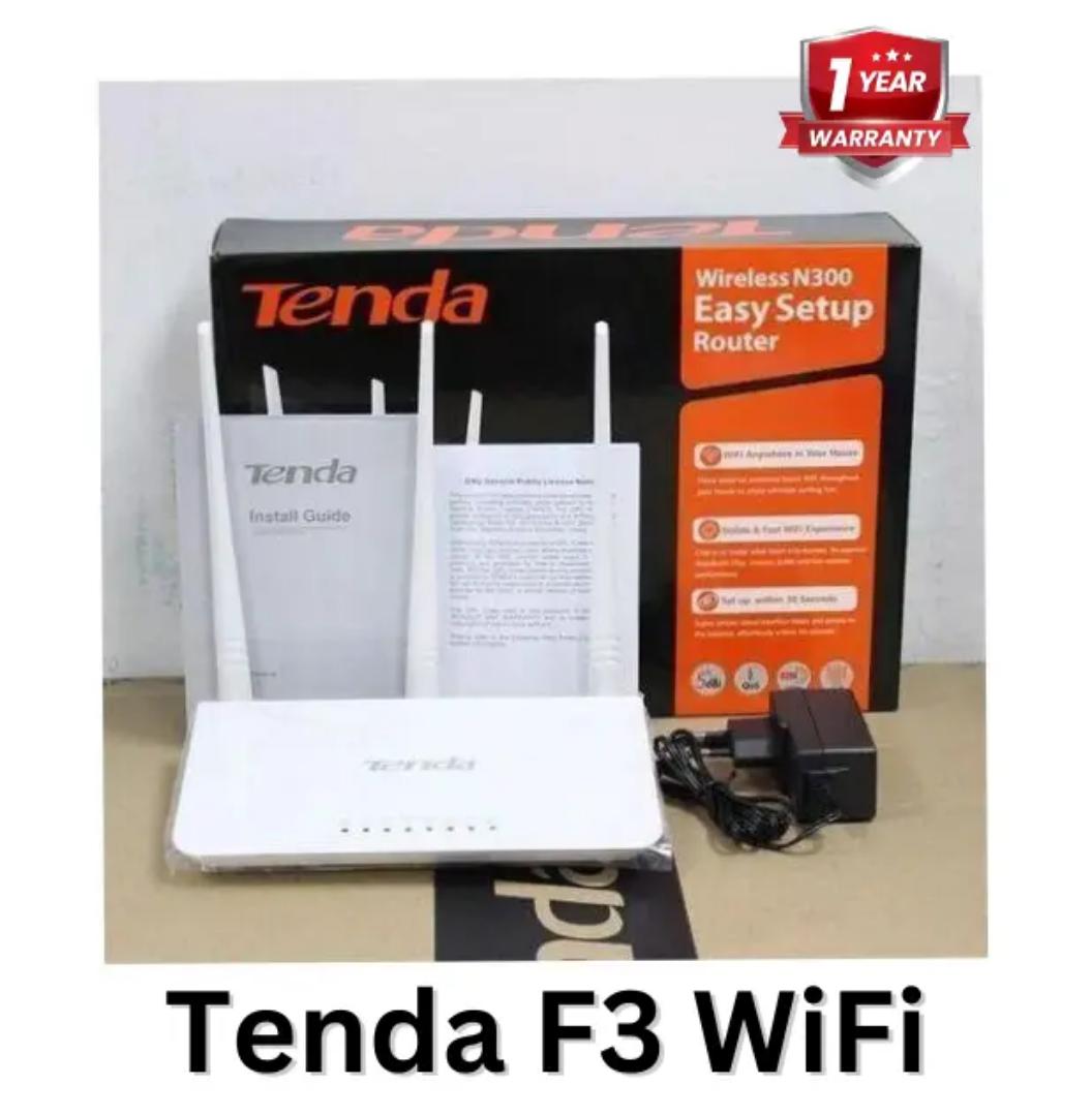 Tenda F3 N300 300Mbps Wireless WiFi Router – High-Speed Internet, 3 Antennas, Easy Setup, Smart Home Essential WIFI Stable & Fast Computers Accessories PC Phones Networking Product.