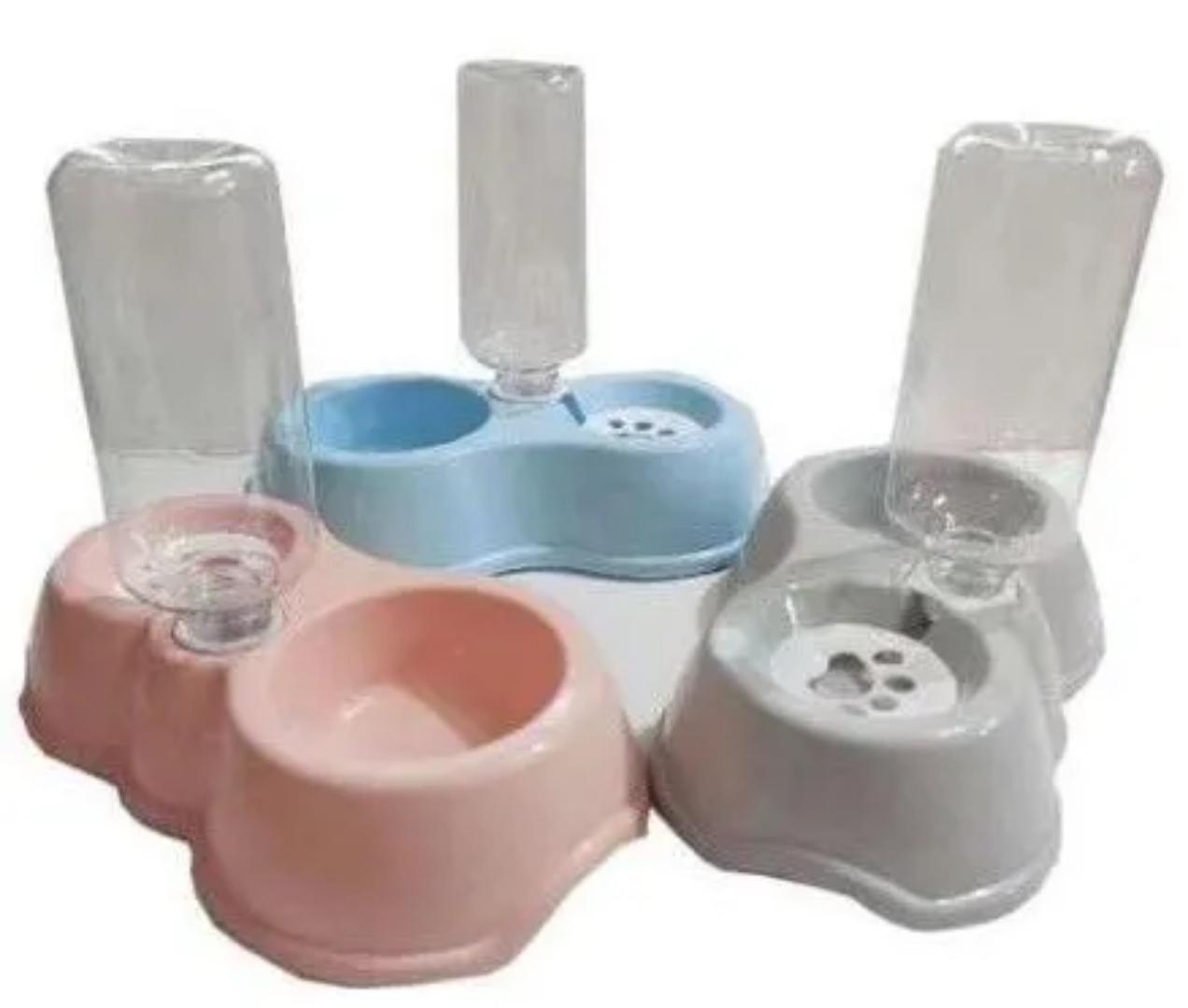 pet bowl , pet feeding bowl 2in1 Automatic doublr pet bowl plus water dispenser 500ml water storage capacity deal for cats and small dog breed Moisture proof mouth pad