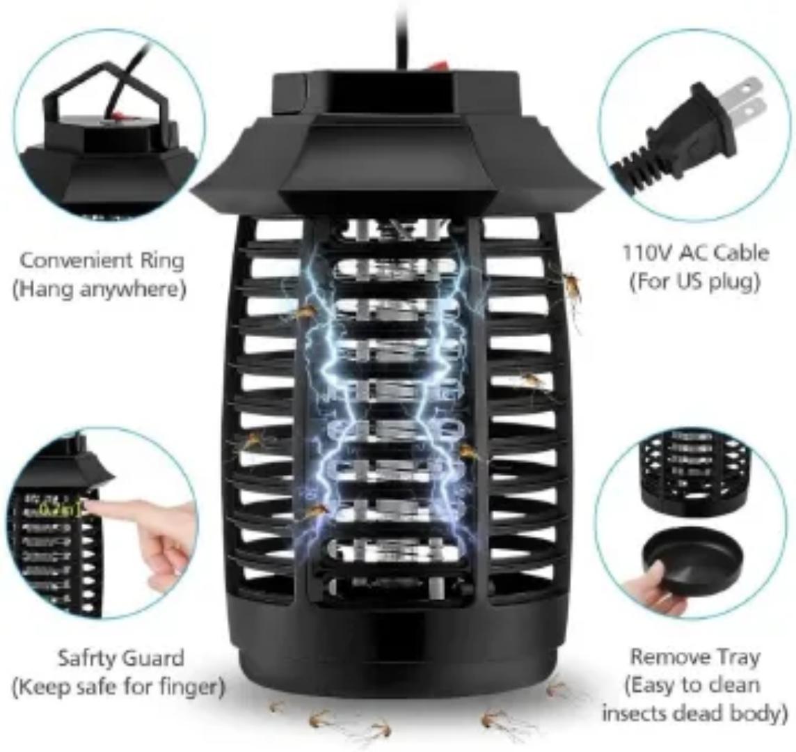 Electric mosquito killer uv machine. Anti insects plug in lamp ultra silent non toxic