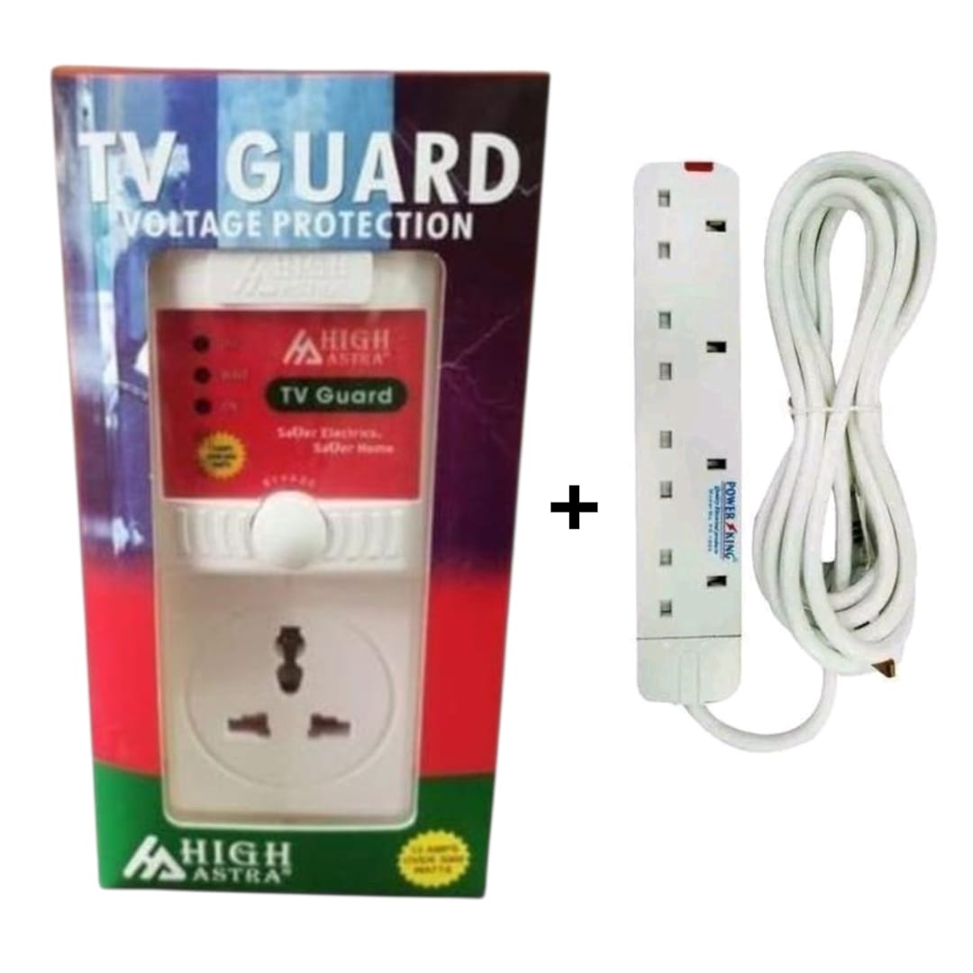 Tv guard + 4 way Power Extension