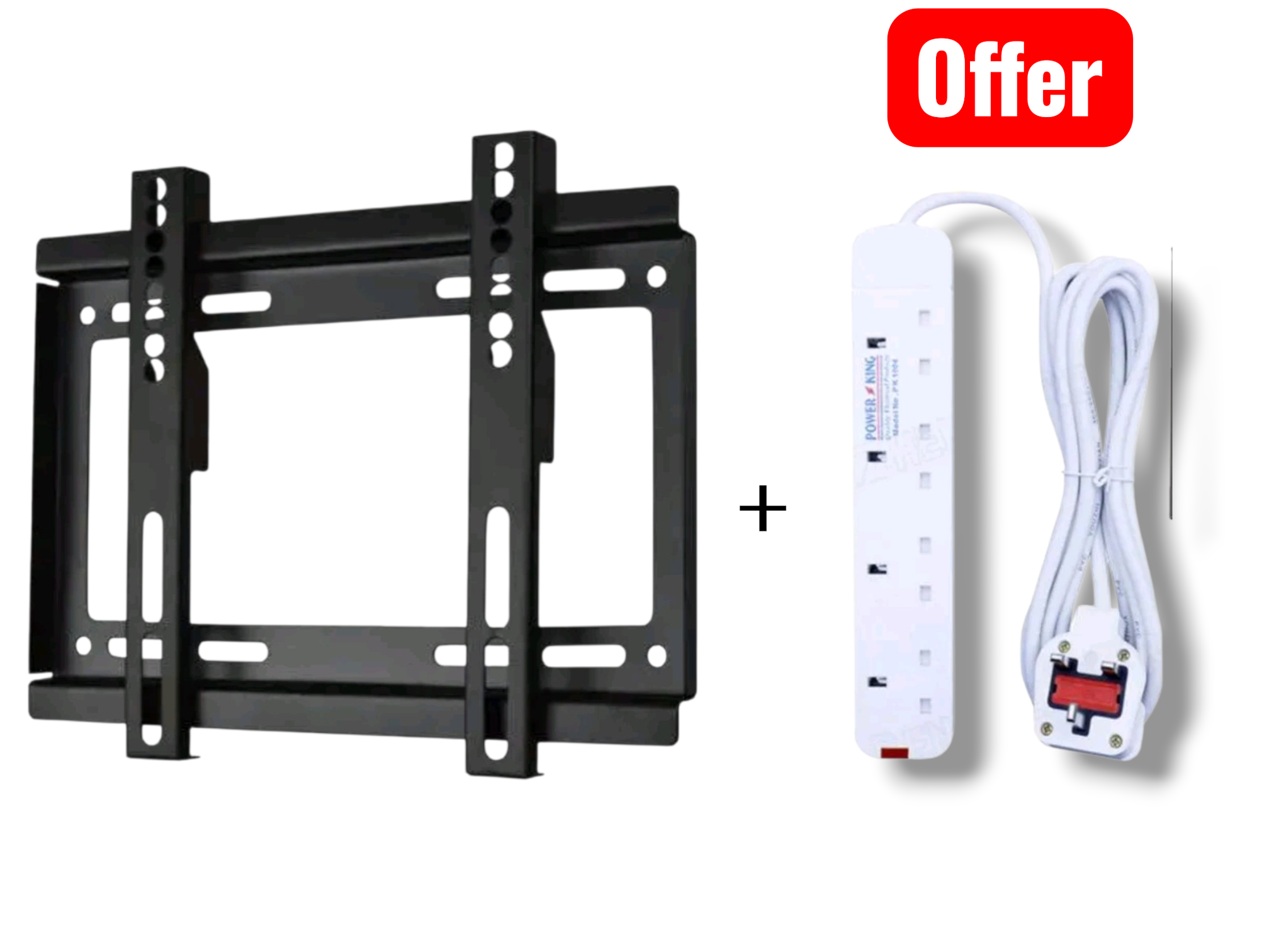 Wall mount and Power King Heavy Duty 4-way Power/Socket Extension Cable Charging Outlet powerking extension cable