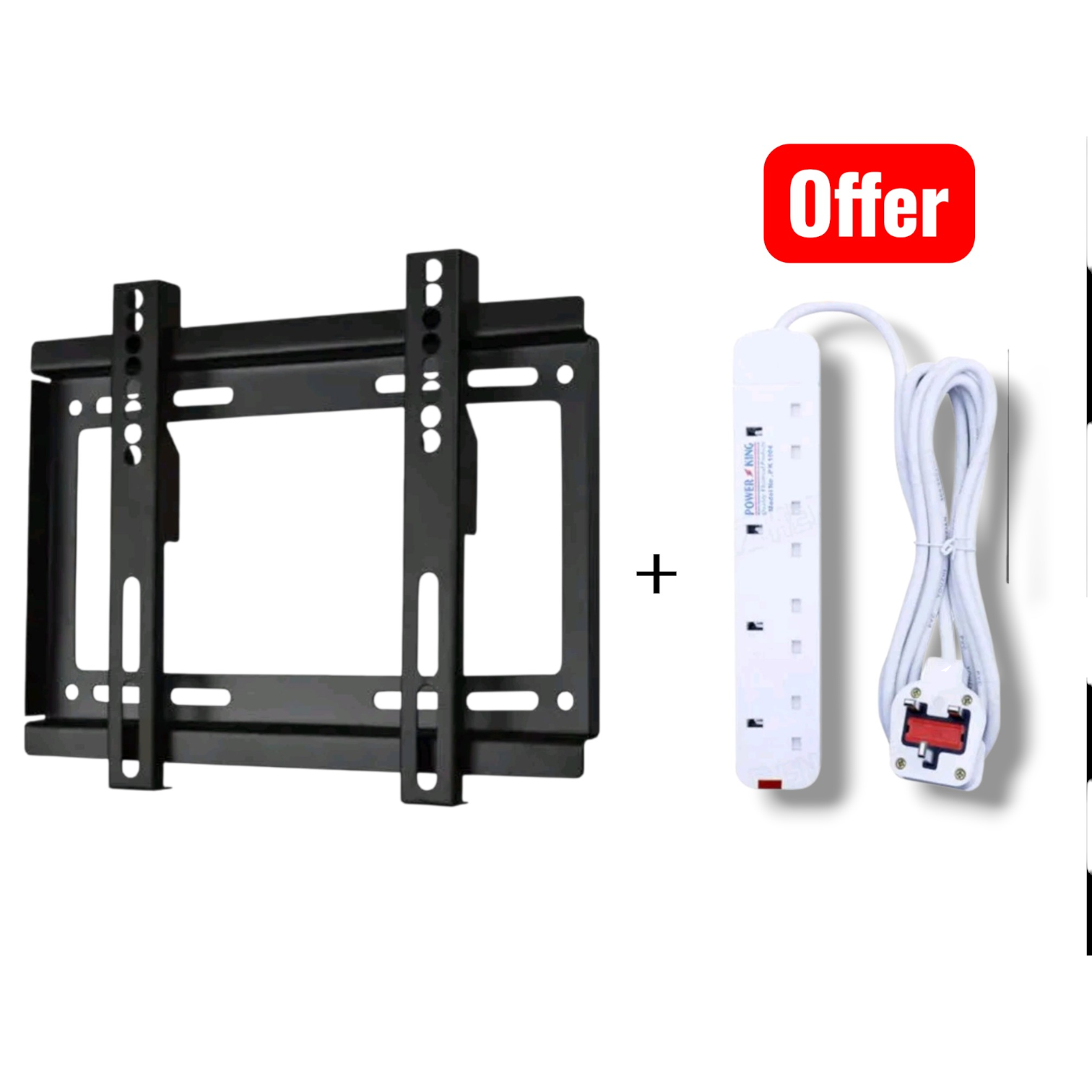 Wall mount and Power King Heavy Duty 4-way Power/Socket Extension Cable Charging Outlet powerking extension cable