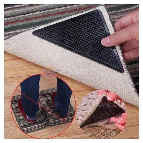 4 Pcs Non Slip Rug Pad Carpet Reusable Mat Grippers