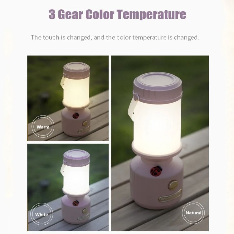Camping Lights, 3 Light Modes LED Camping Lantern with Hanging Hook, Type-C Tent Light for Home Patio Garden Party Hurricane Emergency, Water-Resistant