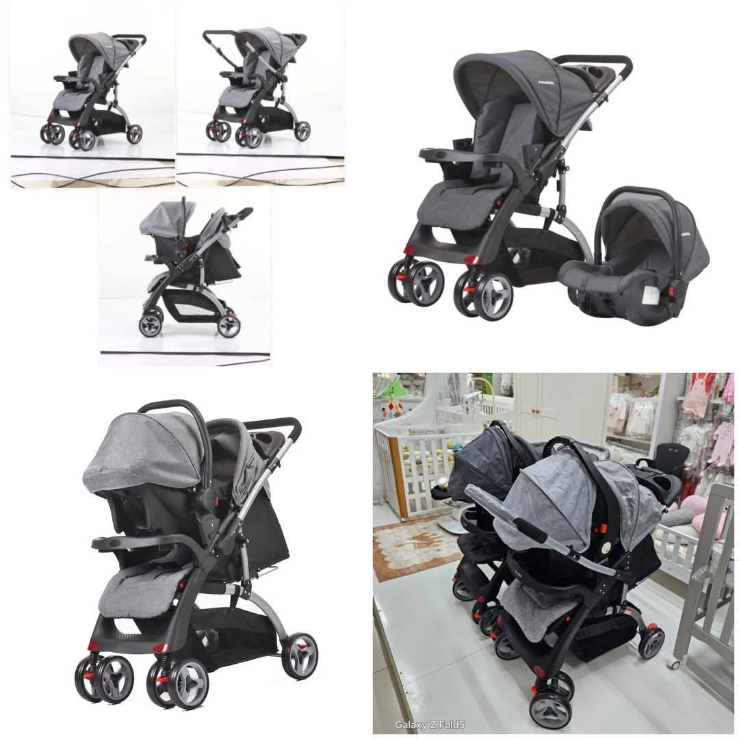 High quality Reversible portable baby stroller with Carrycot,cup holder,foot rest and Reclining position