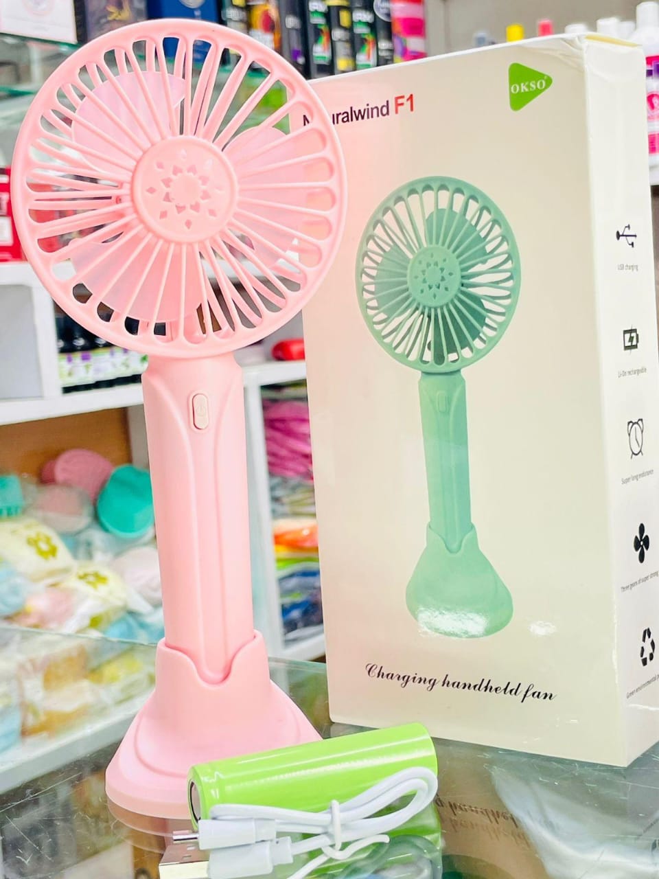 Hand Fan Mini USB Handheld Fan Rechargeable Hand Held Fan Cooling Air