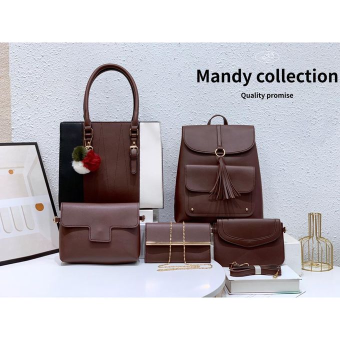 "Luxury 5-in-1 Women's Handbag Set – Elegant and Versatile Collection with Tote, Shoulder Bag, Crossbody, Clutch, and Wallet – Premium Quality, Perfect for Everyday and Special Occasions"