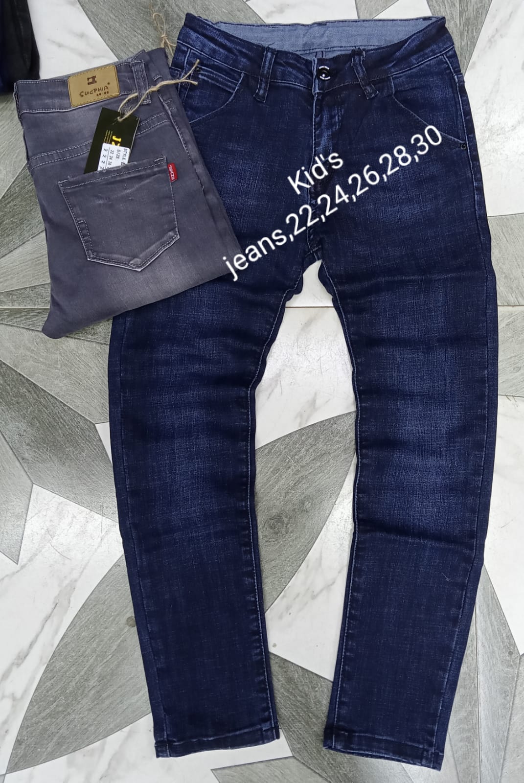 Valentine Fashion 2 "Premium Quality Kids' Denim Jeans Trousers – Stylish, Durable, and Comfortable Everyday Wear for Active Boys & Girls – Soft Fabric, Classic Fit, and Reinforced Stitching d Sty