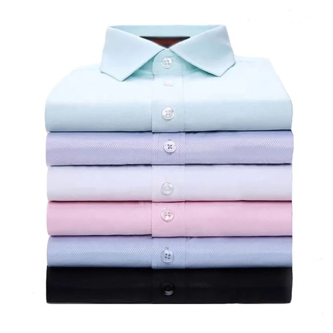 Fashionable 6-Pack Men’s Pure Cotton Long-Sleeve Button-Up Slim Fit Shirts – Official & Casual Wear, Comfortable and Stylish