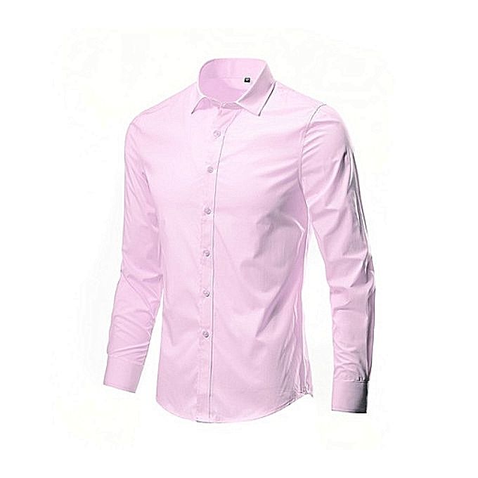 Fashionable 5-Piece Set of Men's Pure Cotton Black Long-Sleeve Button-Up Slim Fit Shirts – Versatile for Official and Casual Wear