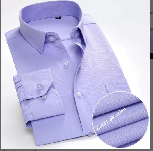 Fashionable 5-Piece Set of Men's Pure Cotton  Long-Sleeve Button-Up Regular  Fit Shirts – Versatile for Official and Casual Wear