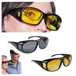"2 Anti-Glare Night Vision Driver Goggles – Fashionable Sunglasses with Enhanced Light Vision for Night Driving, Cycling, and Outdoor Activities, Provides Clear Vision and Reduced Glare, Ideal Car Acc