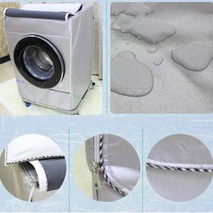 Premium Front Load Washing Machine Cover – 60x60x85cm, Durable, Waterproof & Dustproof Protection, Grey/Silver with Zipper for Easy Access, Ideal for Preventing Damage and Keeping Your Washer Clean