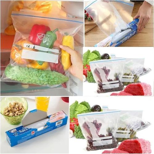 "Heavy Gauge Reusable Ziplock Fridge Storage Bags – Ultra-Thick, Leakproof & BPA-Free Food Storage Solution – Multipurpose Freezer and Refrigerator Organizer Pouches – Eco-Friendly, Washable & Durable