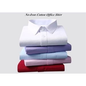 Fashionable 5-Piece Set of Men's Pure Cotton  Long-Sleeve Button-Up Regular  Fit Shirts – Versatile for Official and Casual Wear
