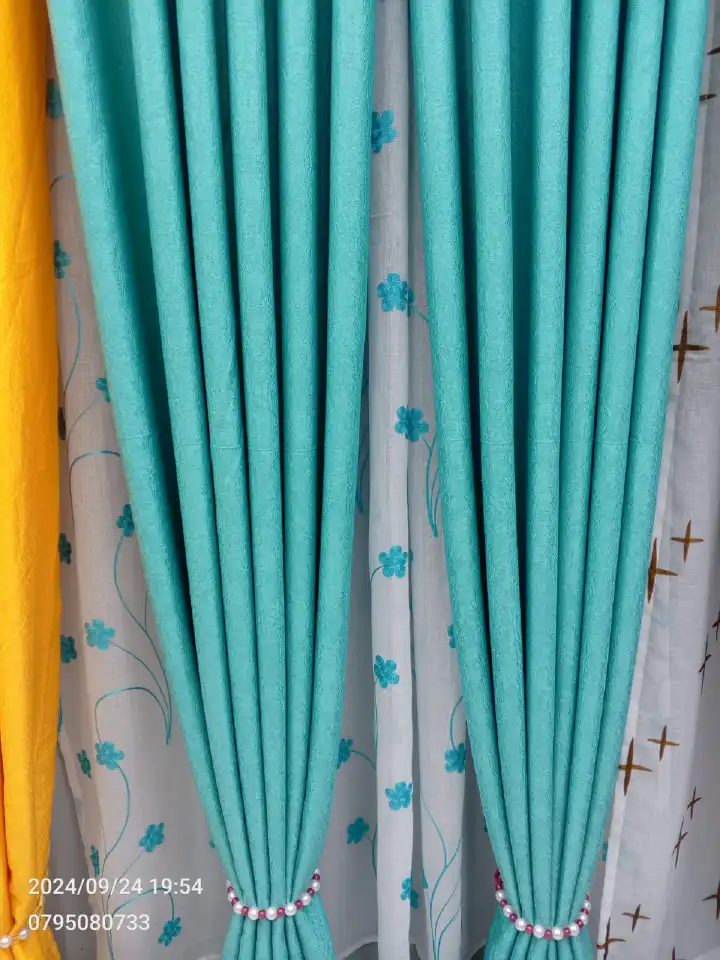 [Today Only] TURQUOISE BLUE BLACKOUT WINDOW CURTAINS –  for Living Room, Bedroom – Ready-Made Window and Door Curtains– gray curtains, black curtains, brown curtains, blue, yellow curtains, NO SHEER
