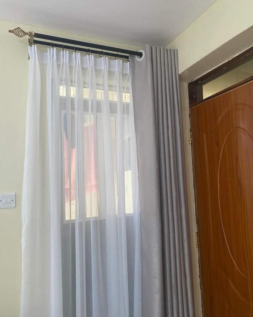Gray Curtains – Ready-to-Hang Door Panel - Window Panel - Single Panel Grey - 1.5m