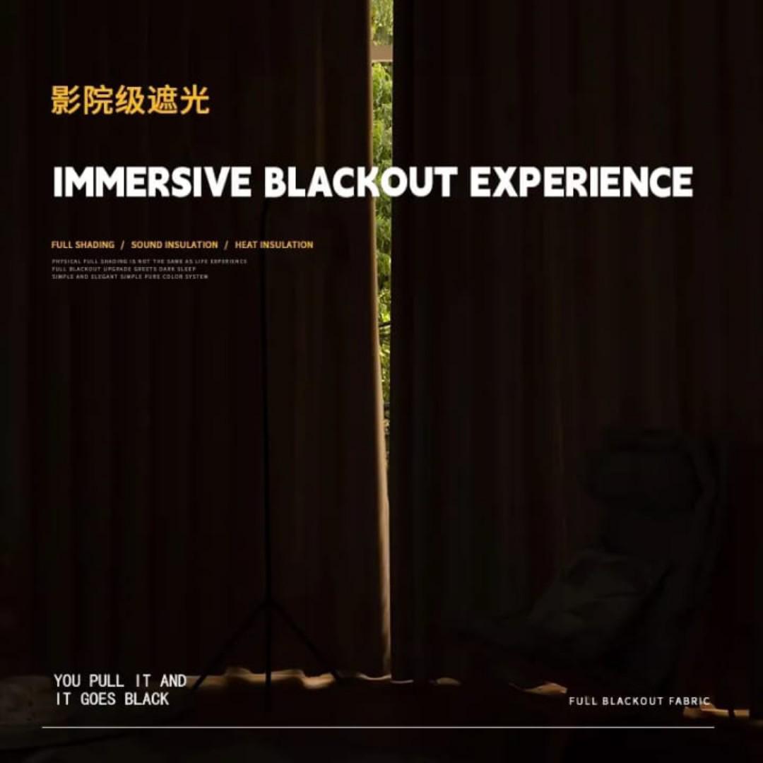 Black Curtains – Ready-to-Hang Door Panel - Window Panel - Single Panel - 1.5m