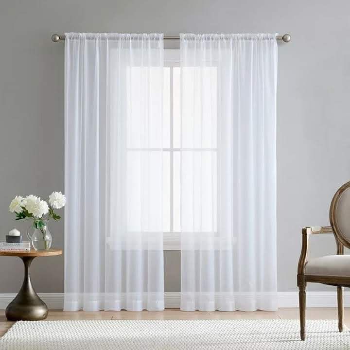 White Sheer Curtain – Ready-to-Hang Door Panel - Window Panel - Single Panel - light and airy elegance
