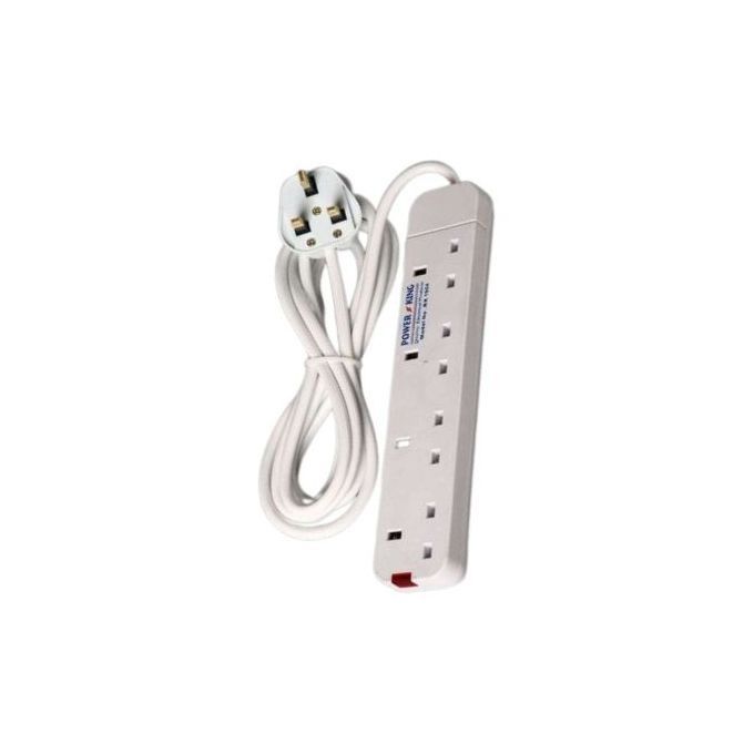 4 way Power Extension Plus 3 Way Socket Multi Plug Fused adapter UK Mains 13 aMP 240V AC/DC 3 Socket - FREE GIFT