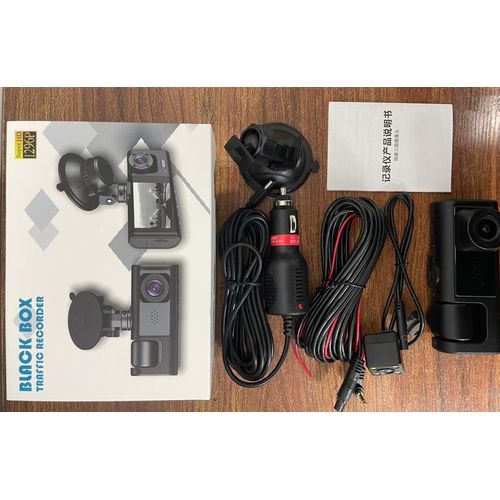 3 in 1 Advanced Dash Camera (Front, Inside and Rear) View Camera 1296P Dash Cam for Cars WiFi Car DVR Camera for Vehicle Video Recorder Dual Lens Dashcam