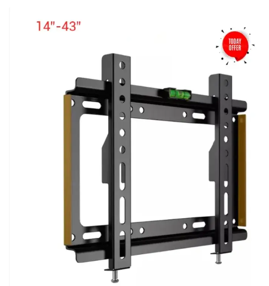 [Special Offer] TV Wall Mount TV Stand 14″-43″ Plasma wall bracket Steel Material Fixed Solid Wall mount suitable for 14 inch to 43 inch Tv, load capacity of 25kg,