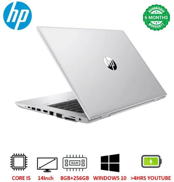 {i5+8+256+Mouse} Refurbished Hp ProBook 640 G5 6th Gen Intel Core I5 - 8TH GEN 2.5GHz | 8GB RAM | 256GB SSD |14inch HD screen Display Refurbished Hp Laptop Computer | Notebook Refurbished Laptops