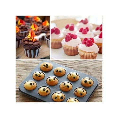 12 Hole Non-Stick Muffin / Cupcake Baking Oven Tray /Pan