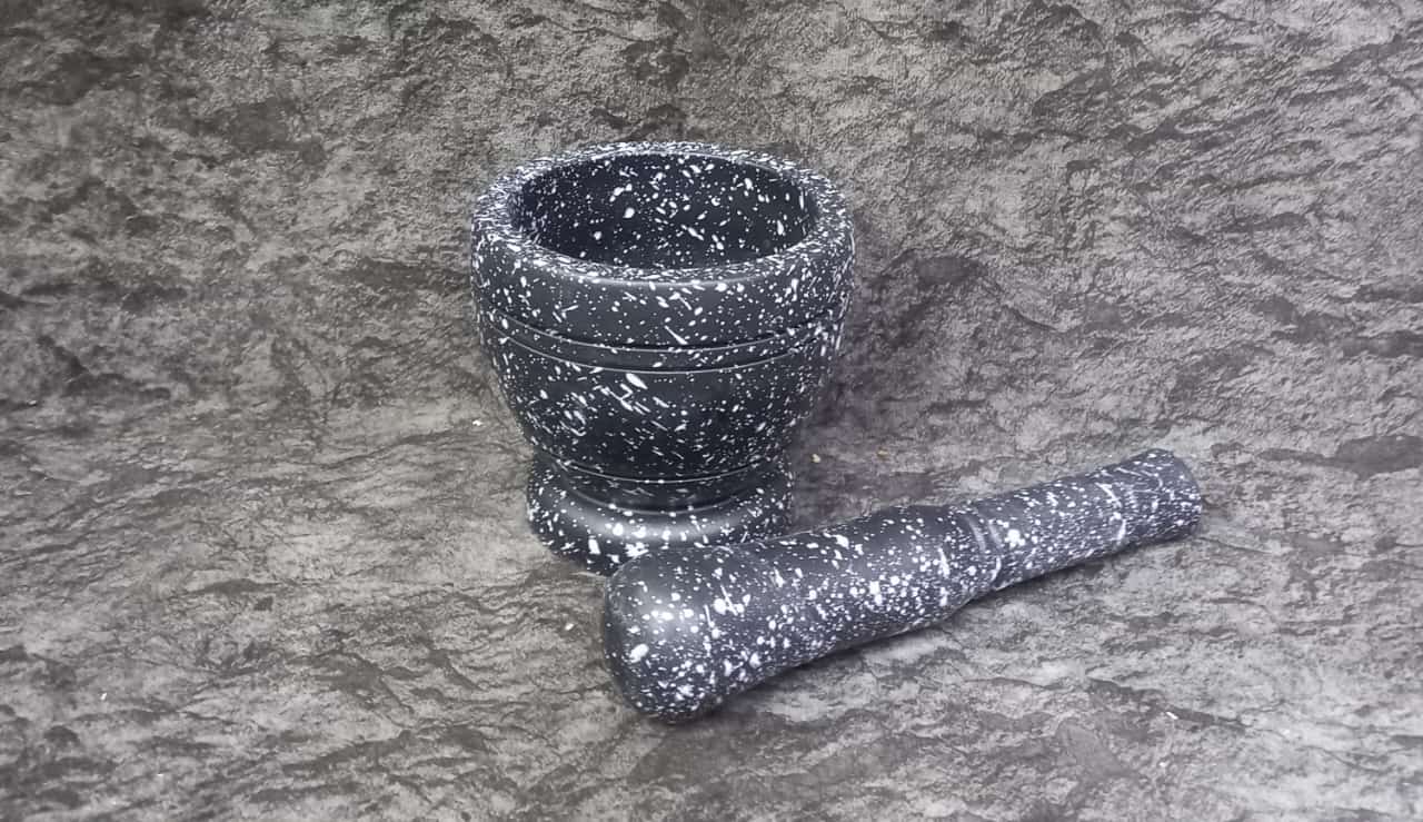 Mortar and Pestle, Heavy Duty 100% Granite Mortar and Pestle Set, Slip Resistant Foam Base, Grind Spice and Herbs