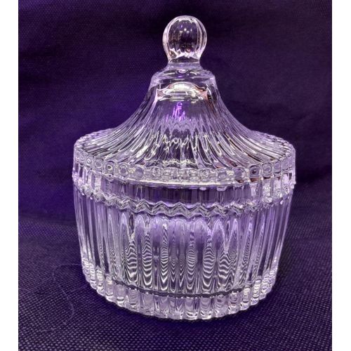 Glass Sweets Jar with Lid, glass Sugar dish, Taxually Large Candy Dish glass Storage Containers for Candy,Cookies,Buffet , Decorative Jars for Party Wedding