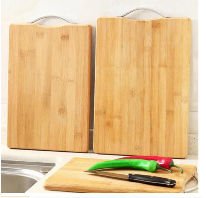 Heavy Duty Bamboo Cutting Board with Handle for Food Prep, Meat, and Vegetables. Bamboo wood chopping board perfect for slicing meats, fruits and vegetables.