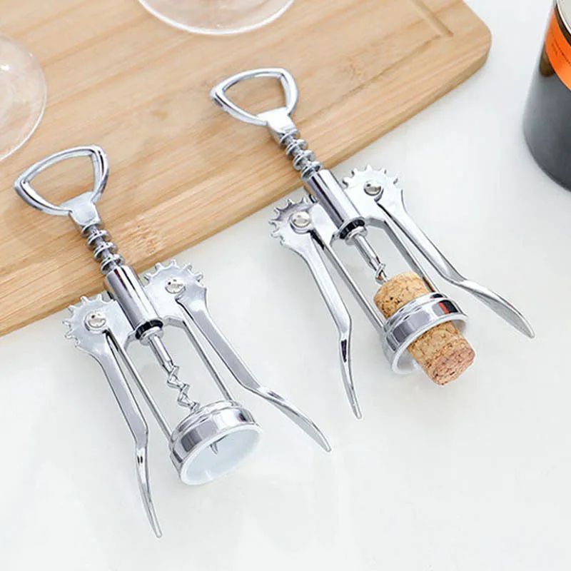 Stainless Steel Corkscrew Wine Bottle Opener | Durable and Rust-Resistant | Ergonomic Design for Easy Uncorking | Compact and Lightweight for Home, Bar, or Travel
