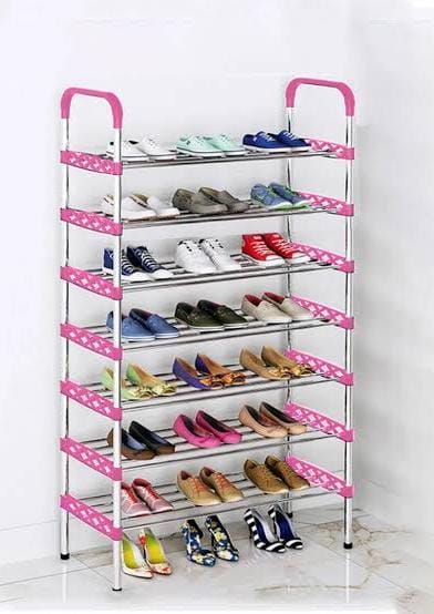 Executive Adjustable Portable 7 Layer Shoe RackDurable Affordable Perfect for you Extra storage space Easy to assemble WHAT’S IN THE BOX UN ASSEMBLED SHOERACK. WITH ASSEMBLING MANUAL