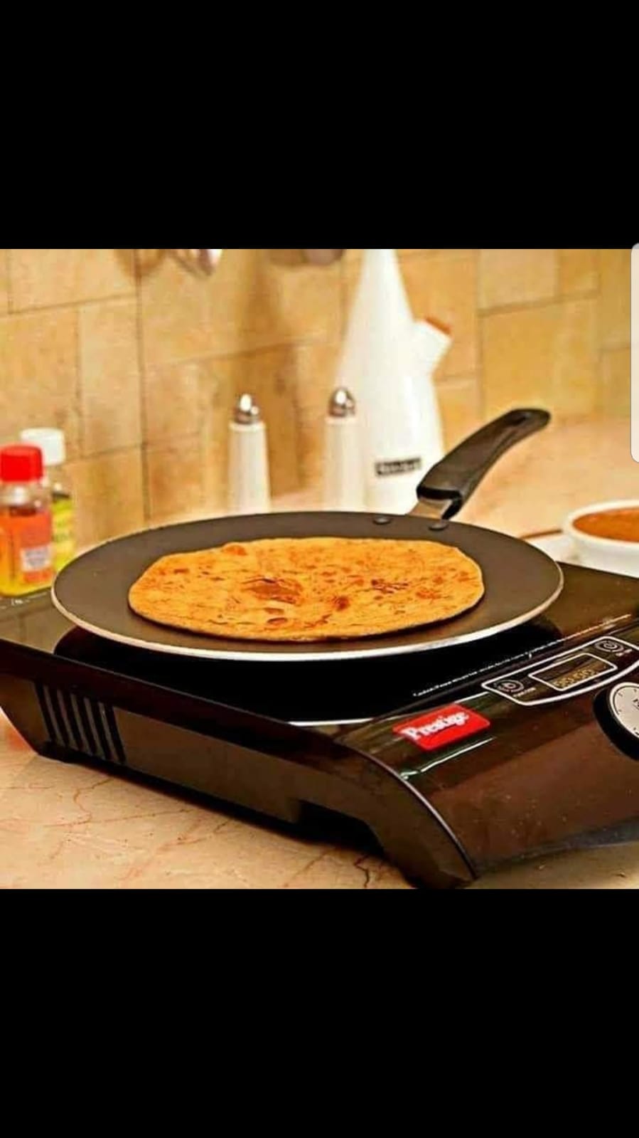 Non-stick Flat Chapati Pan - Black 30cm