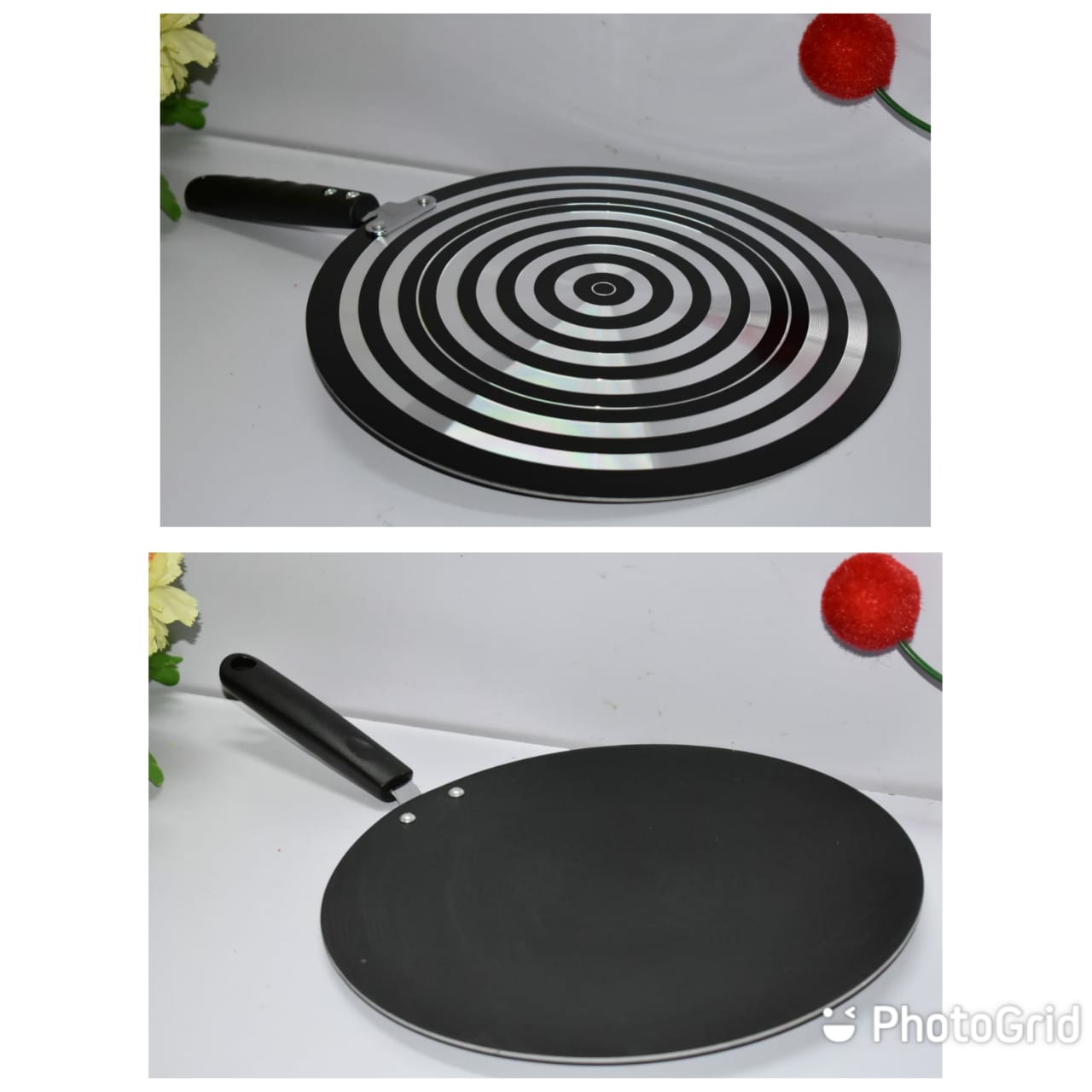 Non-stick Flat Chapati Pan - Black 30cm