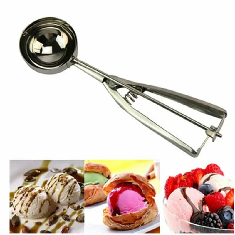 Multipurpose Stainless Steel Ice Cream Scoop  Durable & Easy to Use Perfect for Desserts & Baking