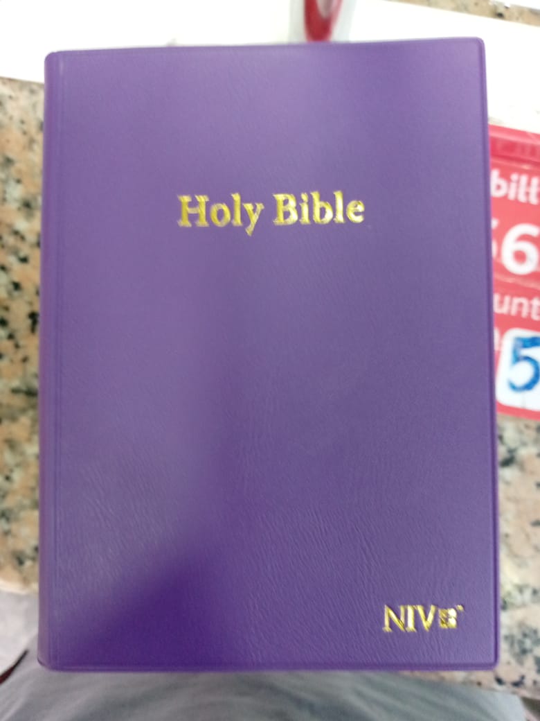 purple New International Version (NIV) Holy Bible. It has a vinyl flexicover with gold foiling on the front. 


The New International Version is a widely read and trusted Bible translation. 

The tran