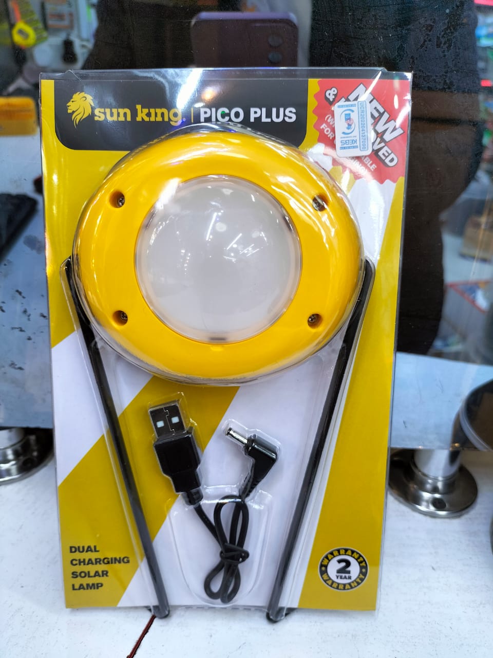 SunKing Solar Lighting Lamp Lantern Pico Plus With Charger Portable & Rechargeable