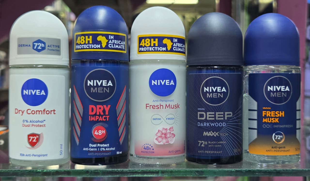 NIVEA Men Roll-On Antiperspirant and NIVEA Women Roll-On Antiperspirant, specially formulated with 48H or 72H protection and tested to perform in the African climate.
🔥 Built for Heat. Designed for C